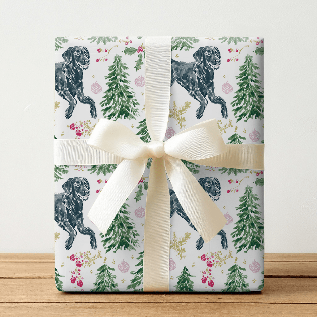 Paw - liday Cheer - Wrapping Paper - Lemon Park