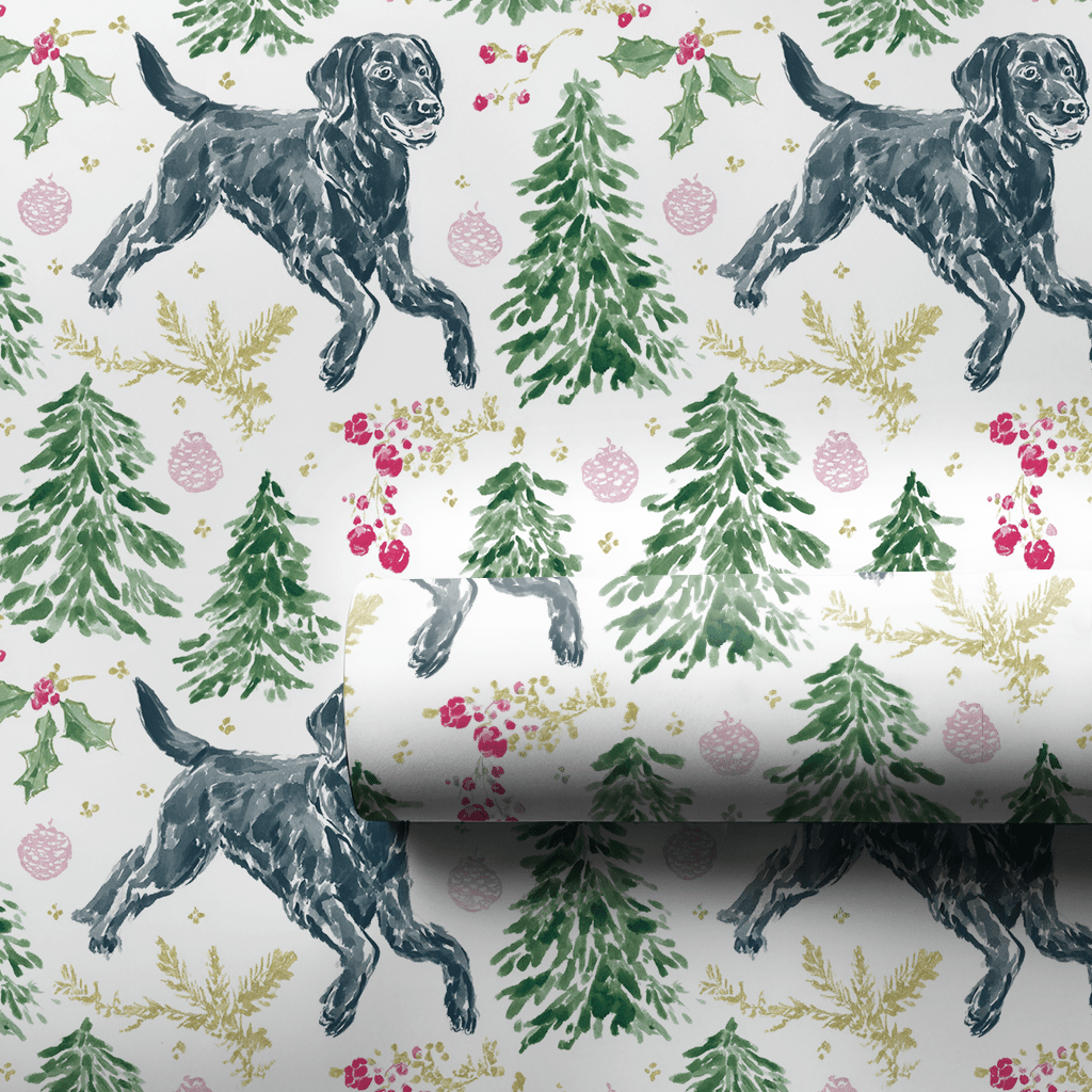Paw - liday Cheer - Wrapping Paper - Lemon Park