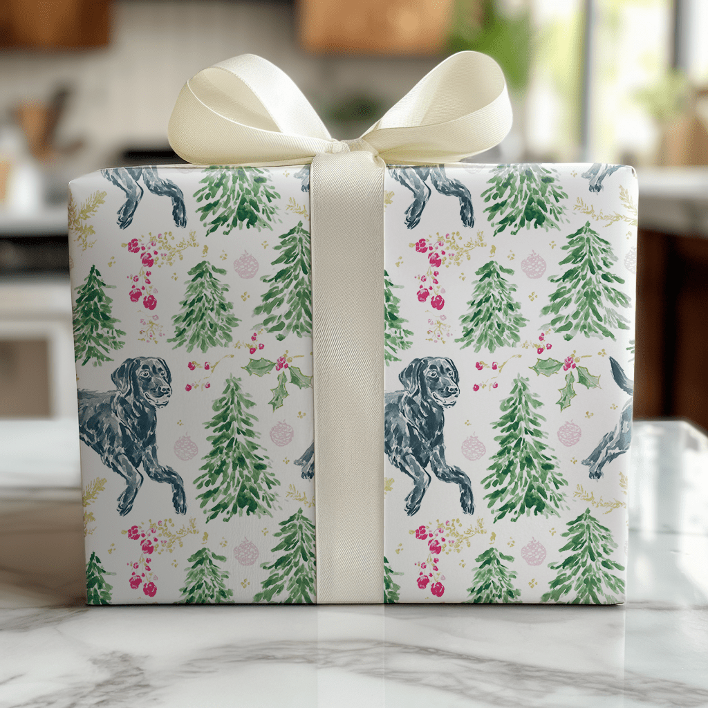 Paw - liday Cheer - Wrapping Paper - Lemon Park
