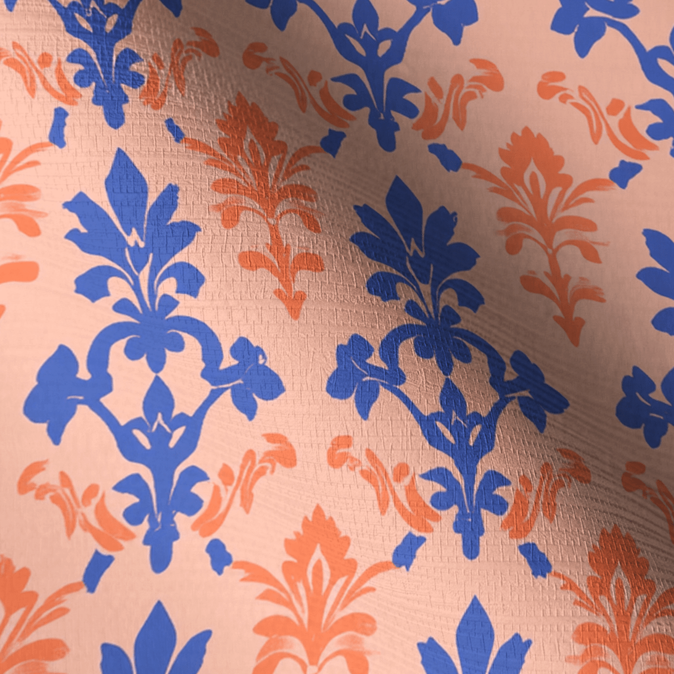 Peachy Elegance Faux Grasscloth Wallpaper - Lemon Park