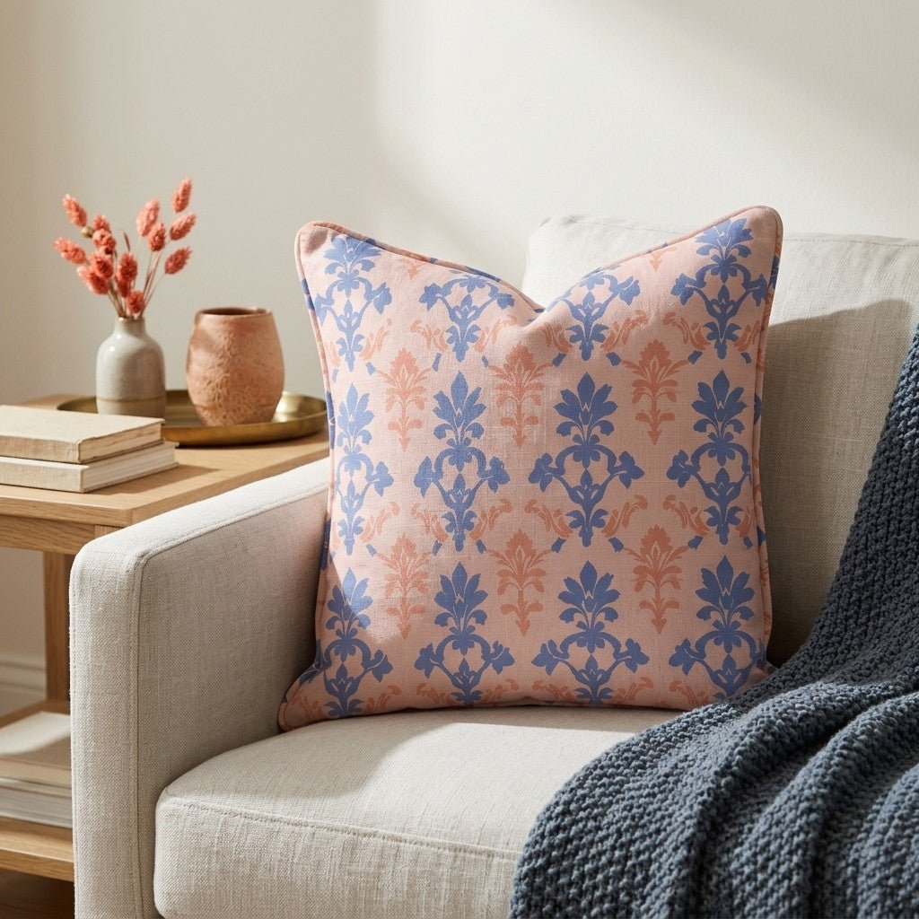 Peachy Elegance Throw Pillow - Lemon Park