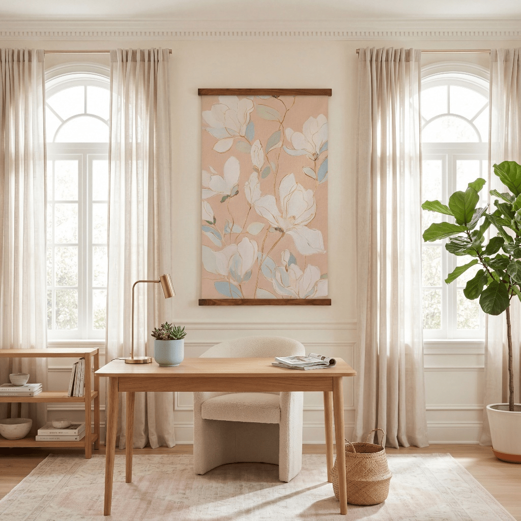 Peachy Petals - Tapestry - Lemon Park