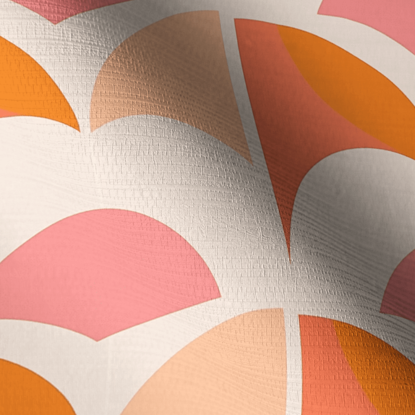 Peachy Pops Faux Grasscloth Wallpaper - Lemon Park
