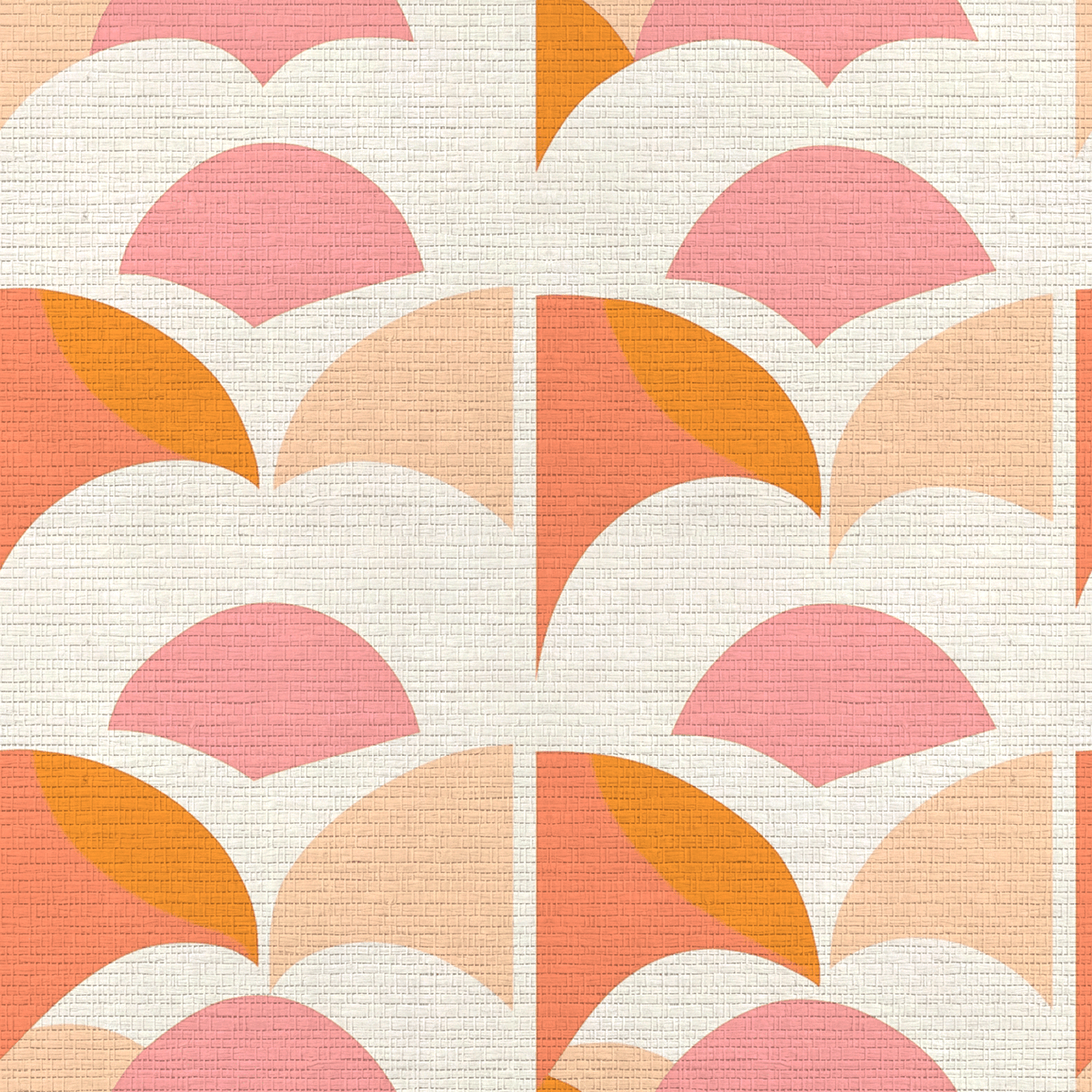 Peachy Pops Faux Grasscloth Wallpaper - Lemon Park