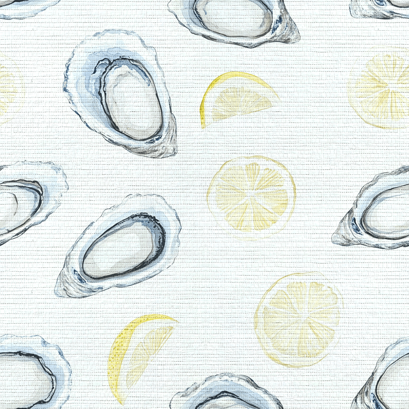 Pearls and Lemons Faux Grasscloth Wallpaper - Lemon Park