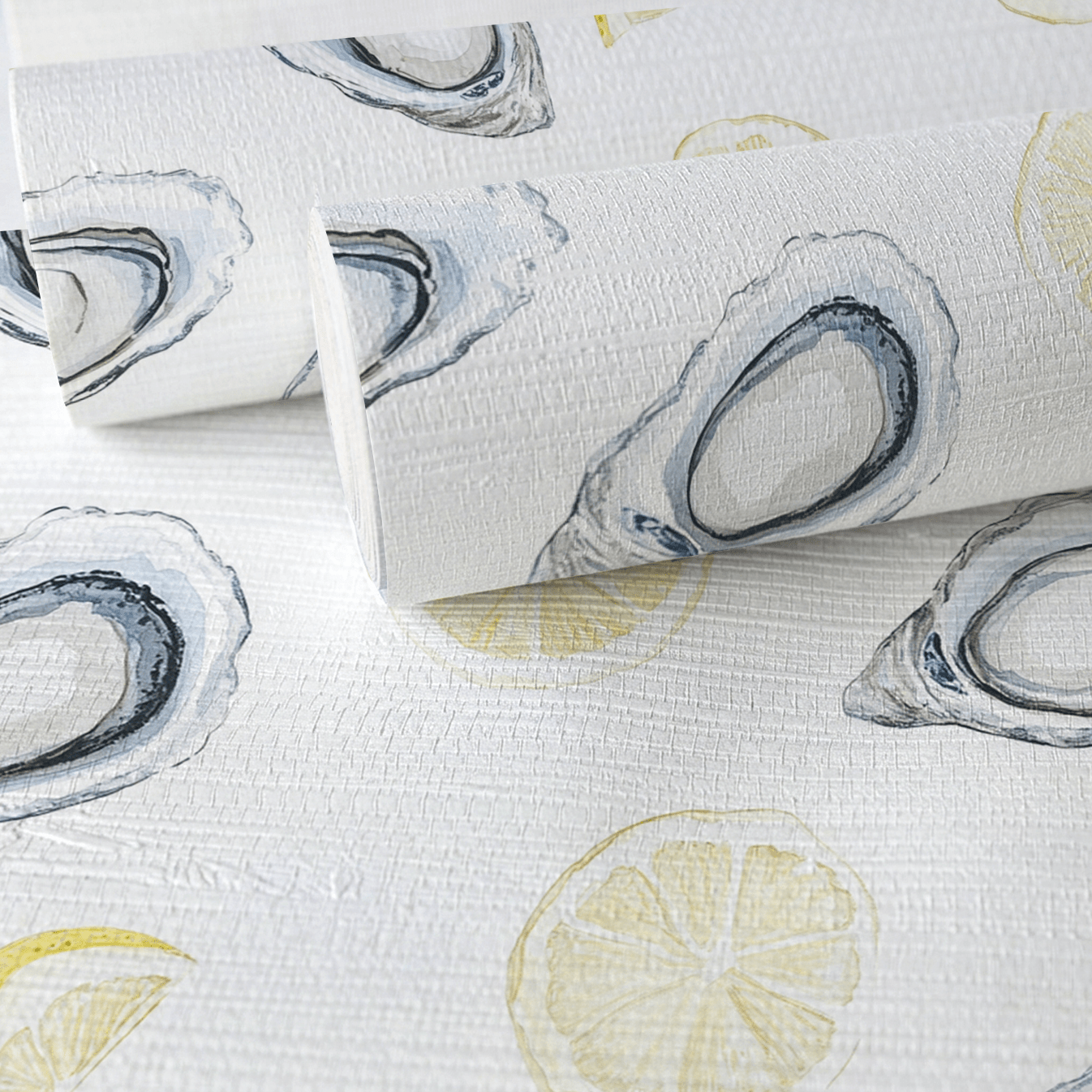 Pearls and Lemons Faux Grasscloth Wallpaper - Lemon Park