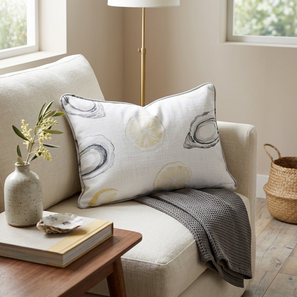 Pearls and Lemons Throw Pillow - Lemon Park