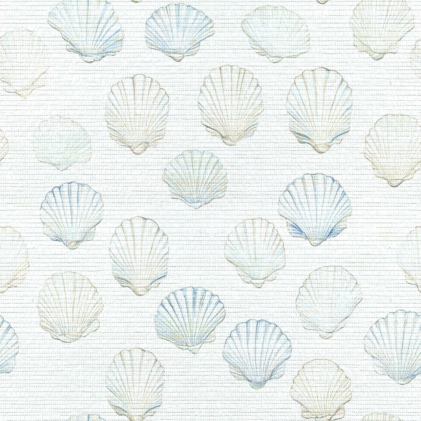 Sally's Sea Shells Faux Grasscloth Wallpaper