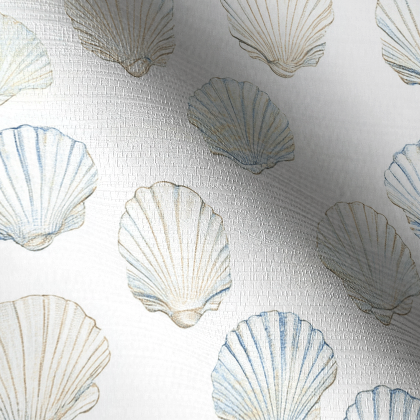 Sally's Sea Shells Faux Grasscloth Wallpaper