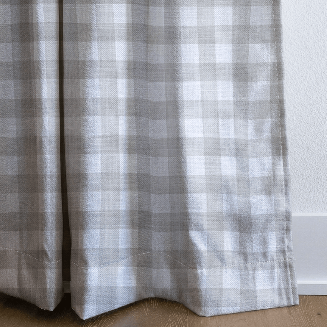 Pearl's Haven Fog Gingham - Drapery - Lemon Park
