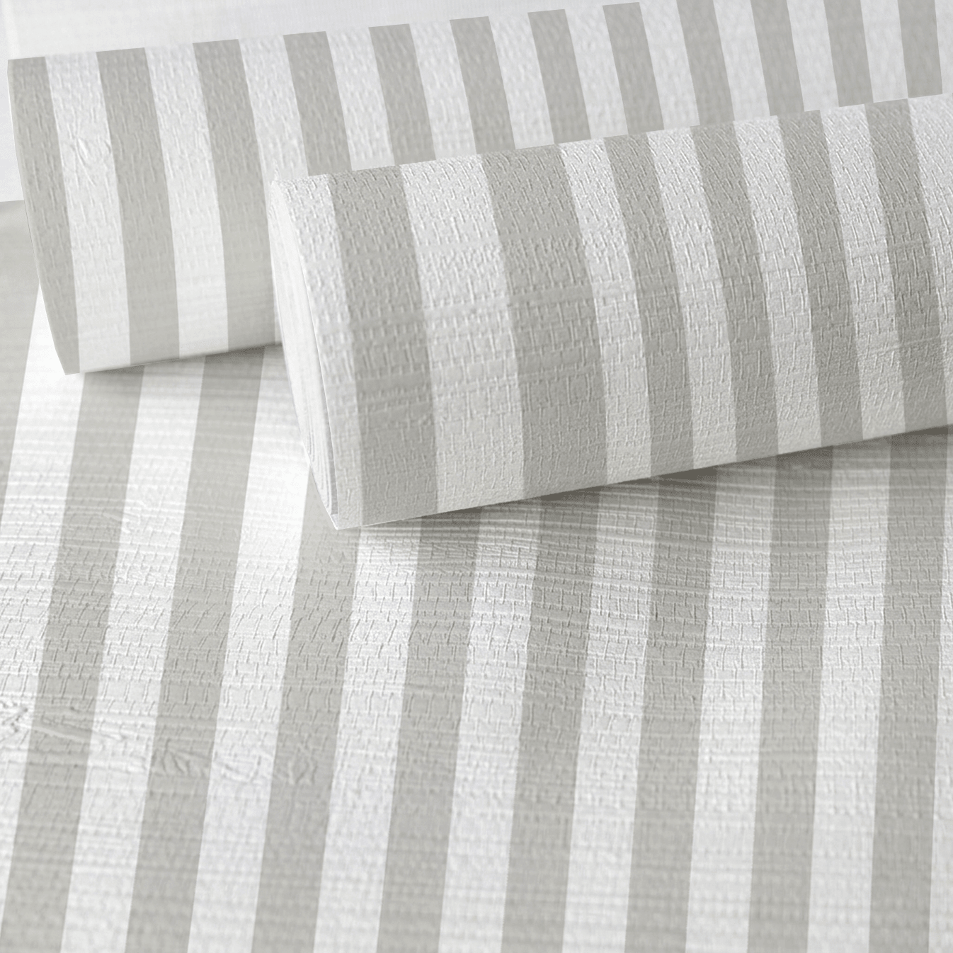 Pearl's Haven Fog Stripes Faux Grasscloth Wallpaper - Lemon Park