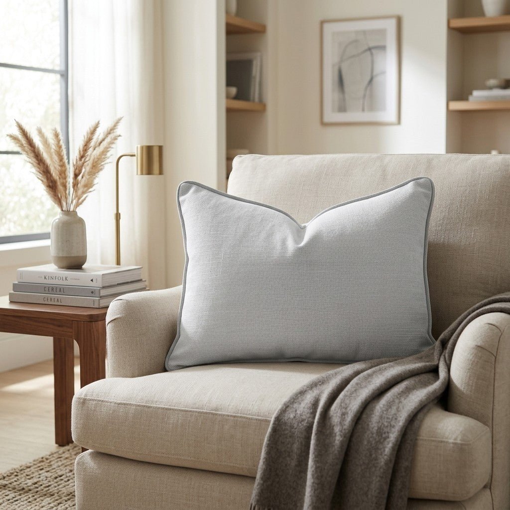 Pearl's Haven Fog Throw Pillow - Lemon Park