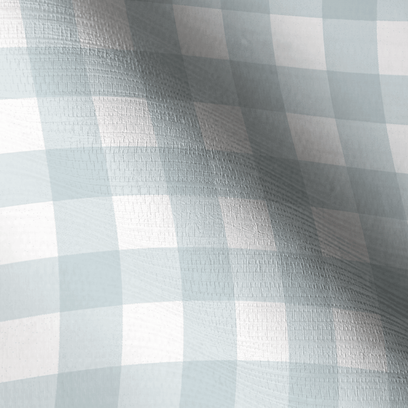 Pearl's Haven Spring Blue Gingham Faux Grasscloth Wallpaper - Lemon Park