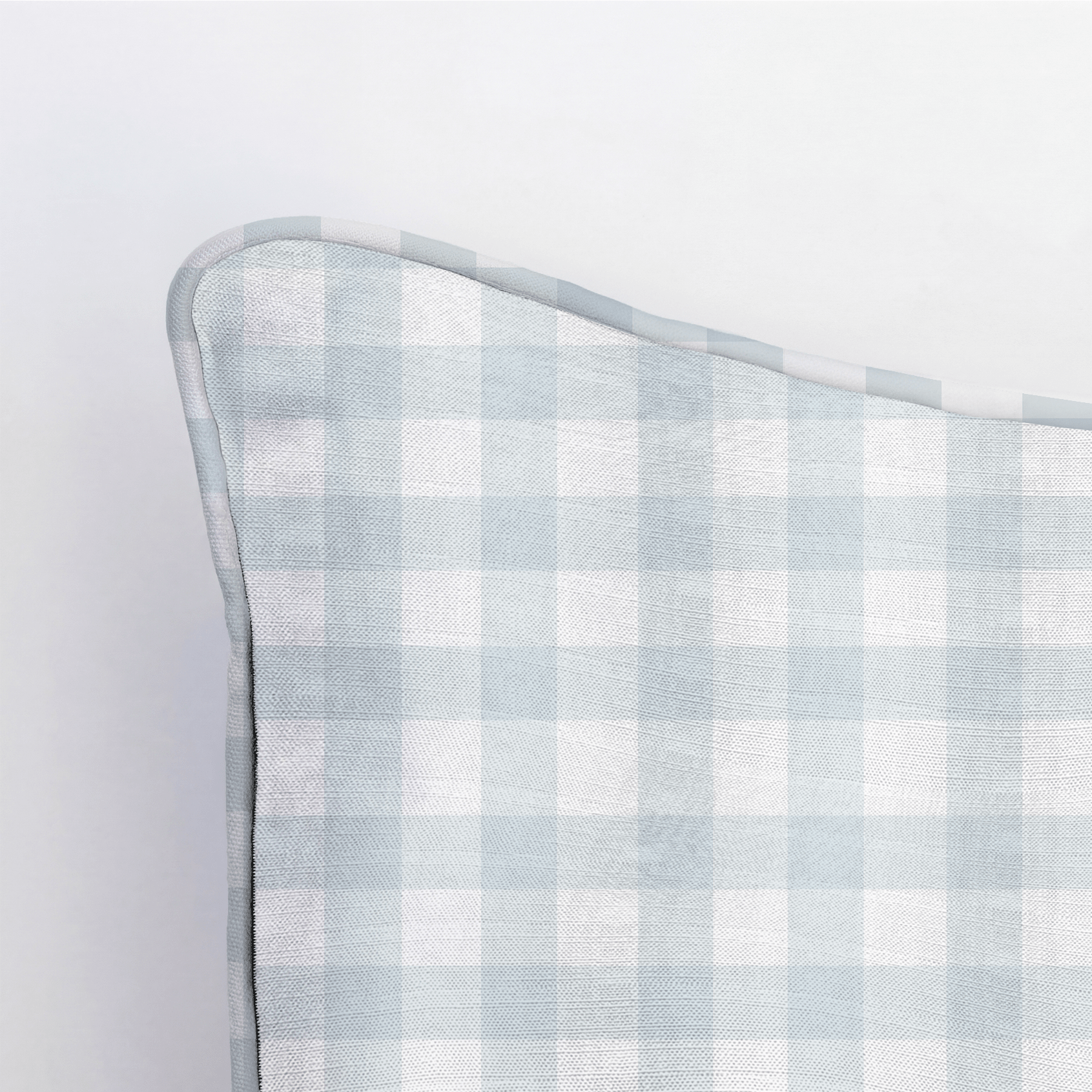 Pearl's Haven Spring Blue Gingham Throw Pillow - Lemon Park