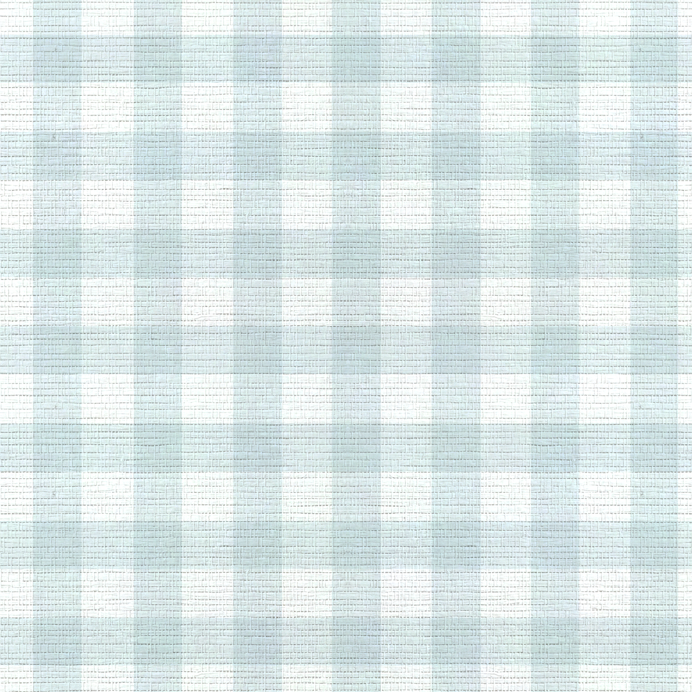 Pearl's Haven Spring Blue Gingham Faux Grasscloth Wallpaper