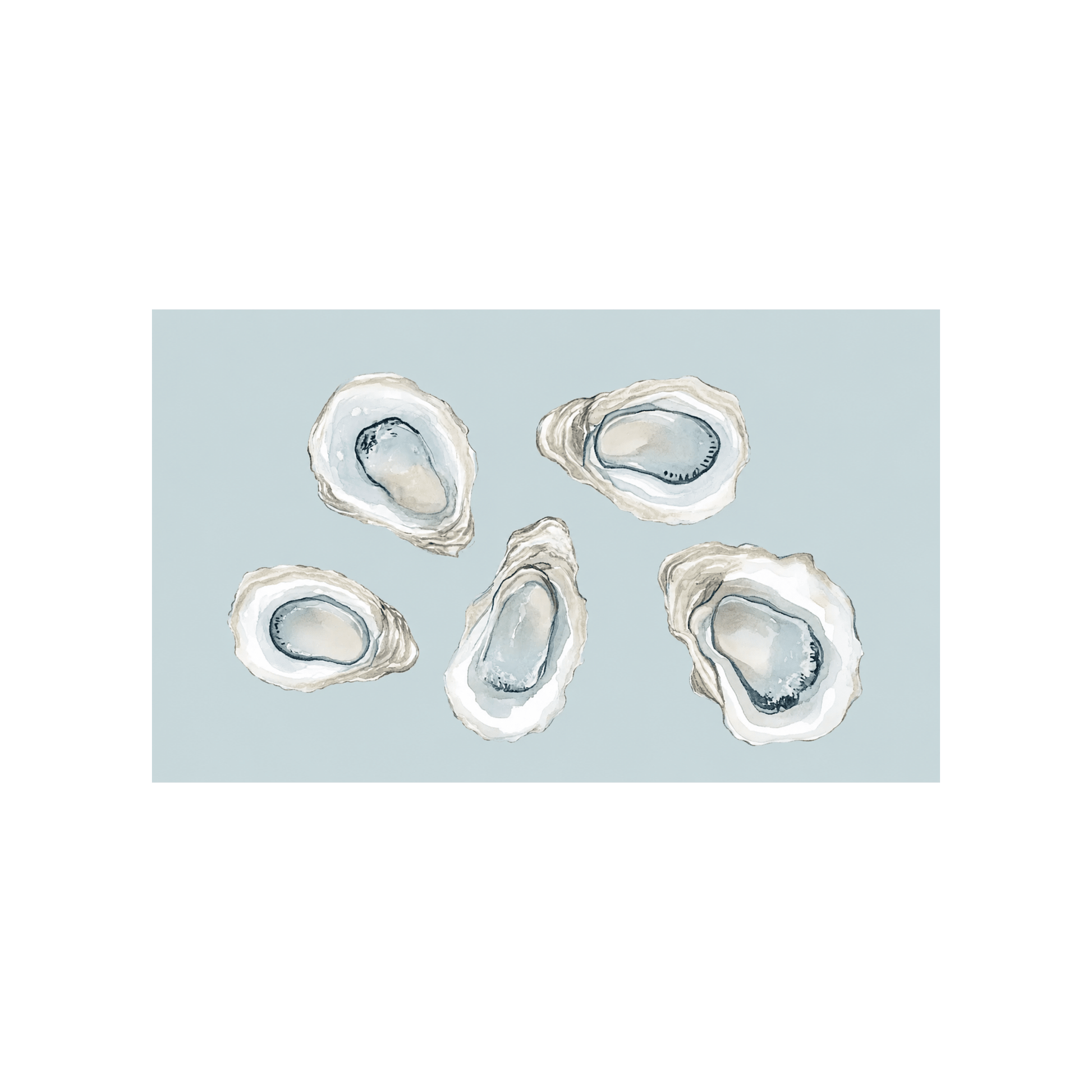 Pearl's Haven Spring Blue Oyster Study - Tapestry - Lemon Park