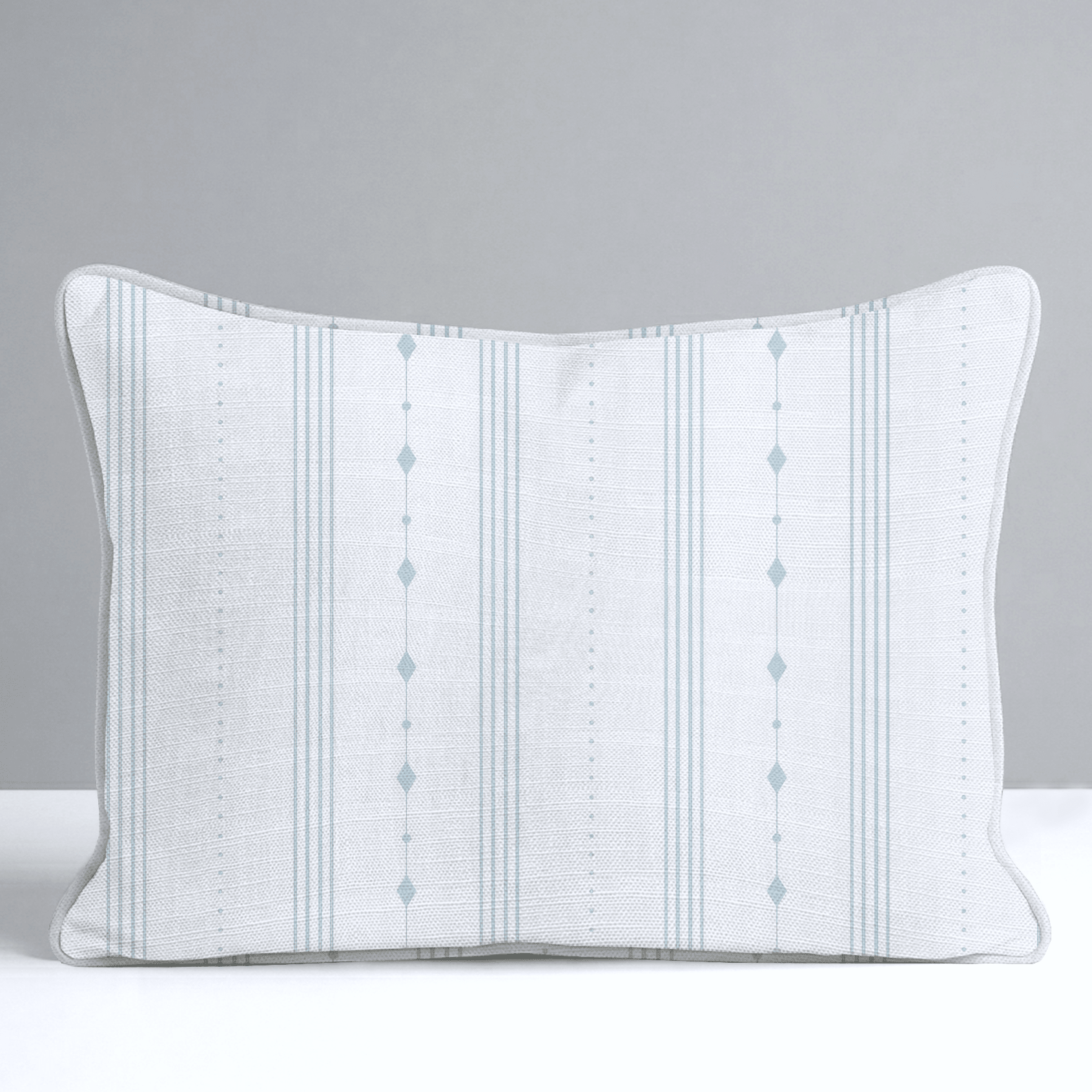 Pearl's Haven Spring Blue Stripes Throw Pillow - Lemon Park