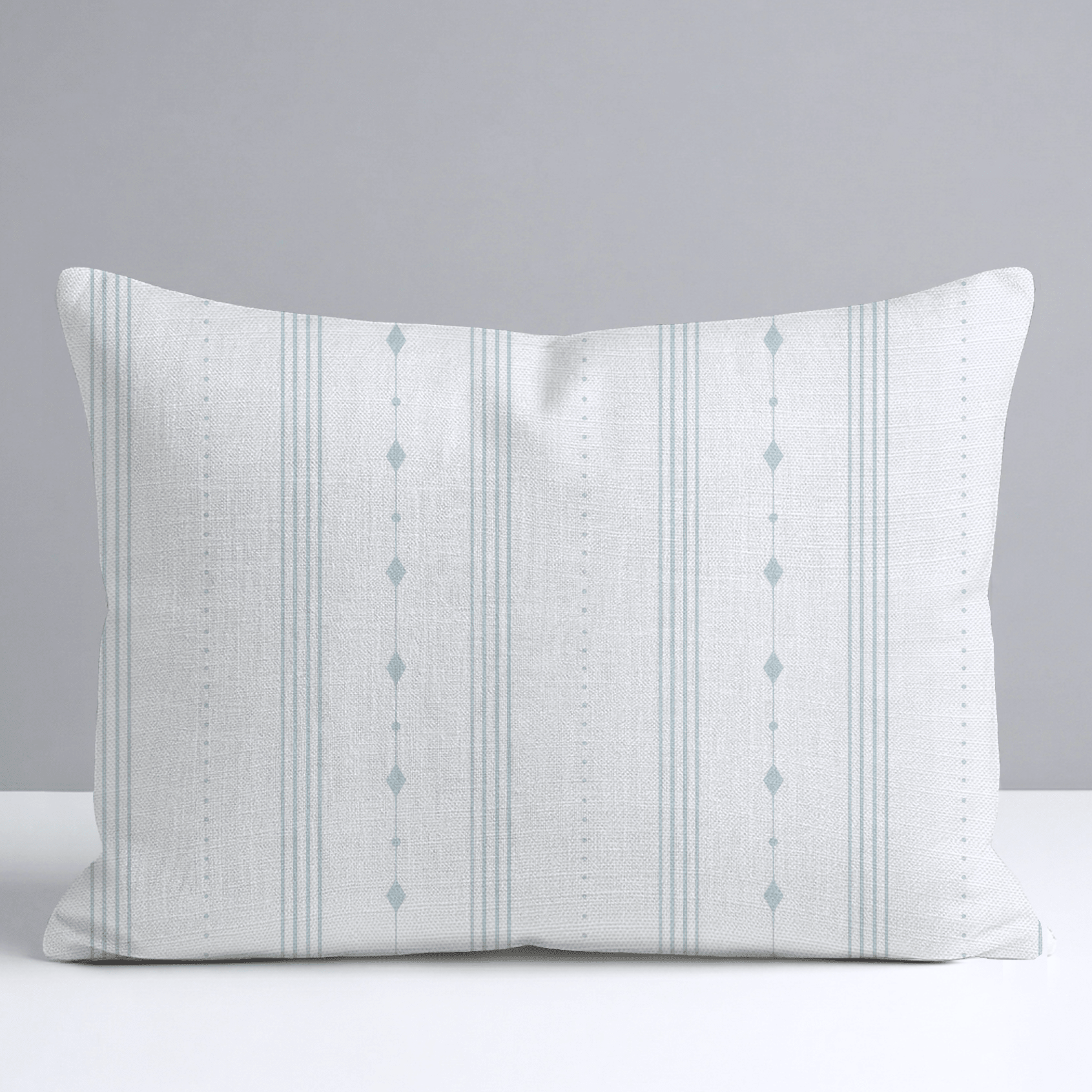 Pearl's Haven Spring Blue Stripes Throw Pillow - Lemon Park