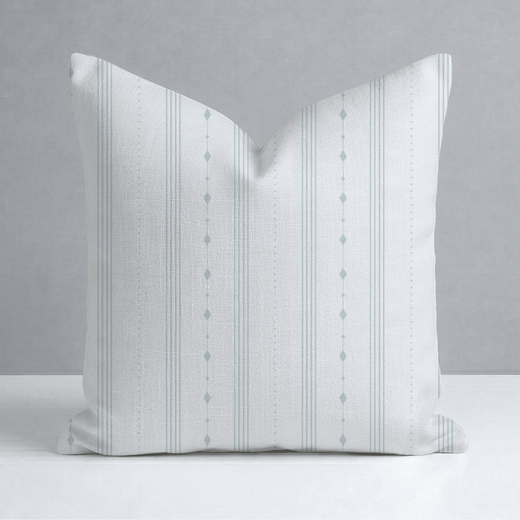Pearl's Haven Spring Blue Stripes Throw Pillow - Lemon Park