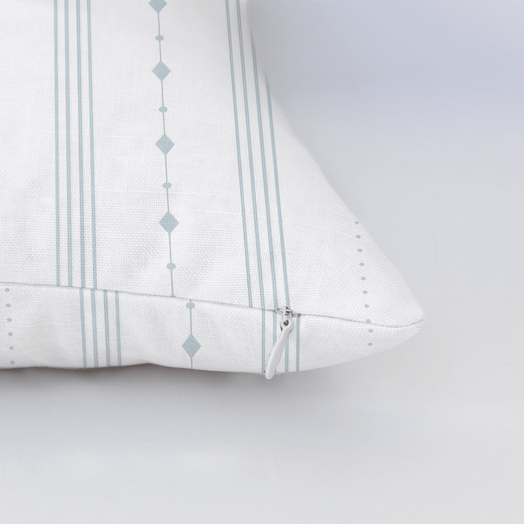 Pearl's Haven Spring Blue Stripes Throw Pillow - Lemon Park