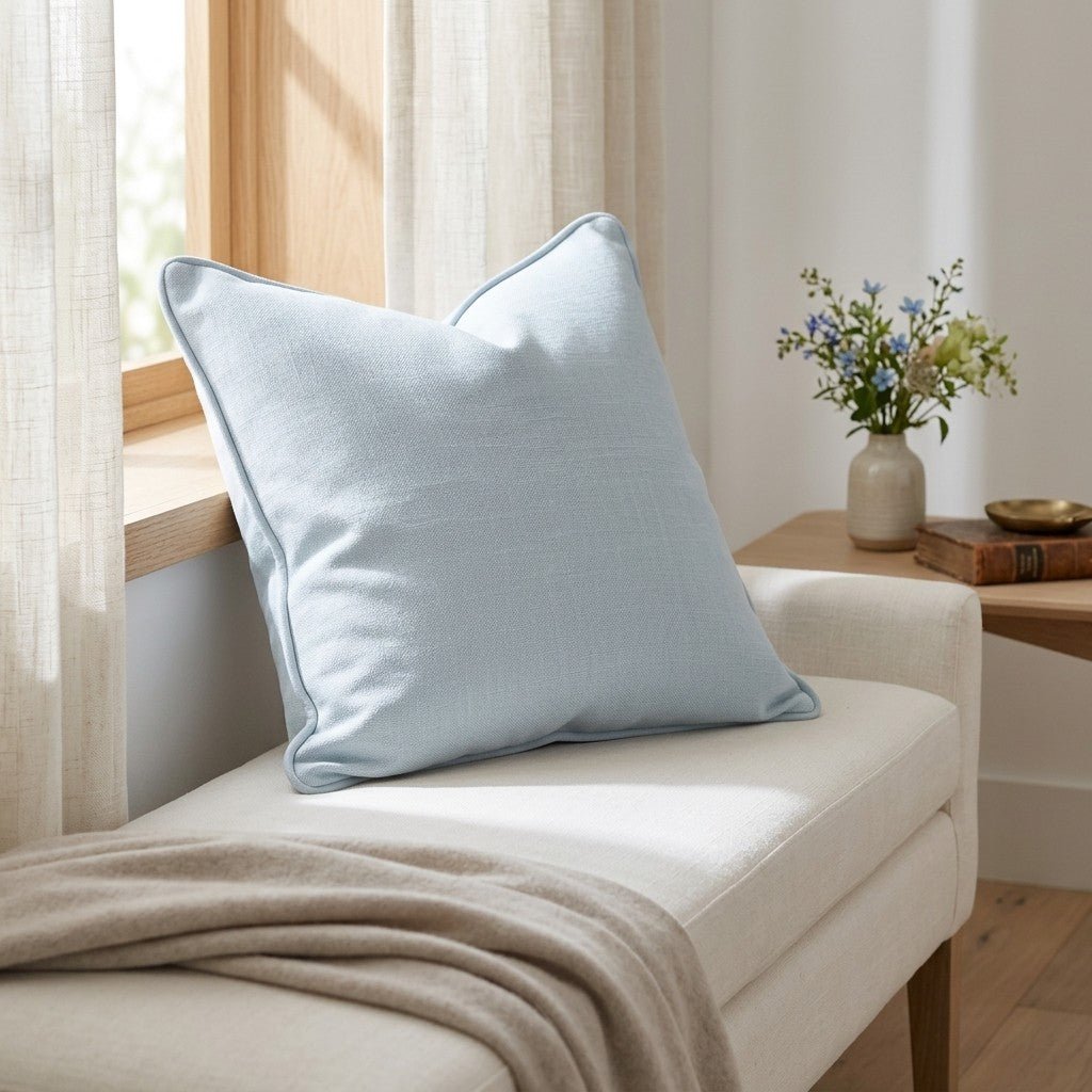 Pearl's Haven Spring Blue Throw Pillow - Lemon Park