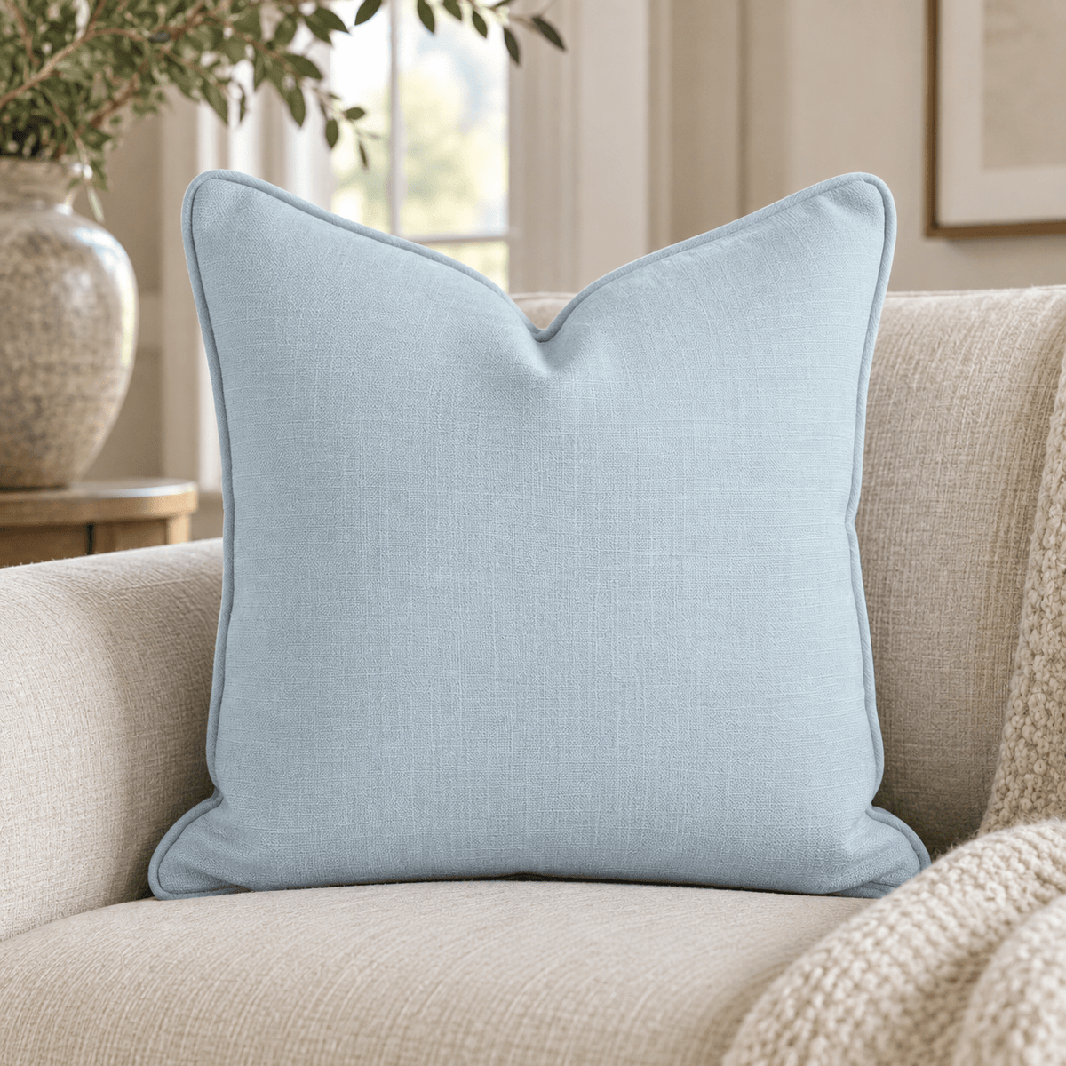 Pearl's Haven Spring Blue Throw Pillow - Lemon Park