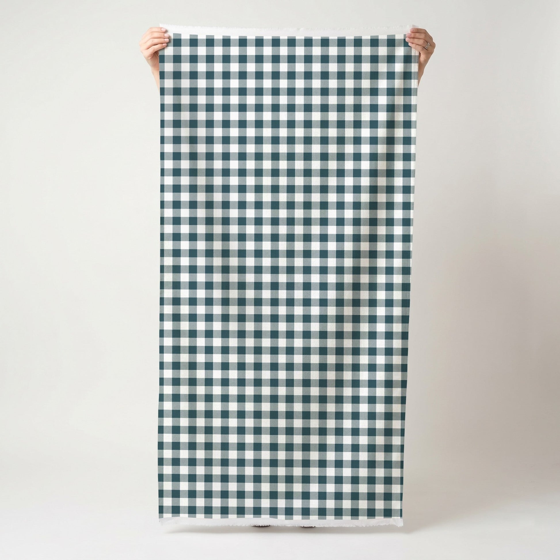 Pearl's Haven Teal Gingham - Fabric - Lemon Park