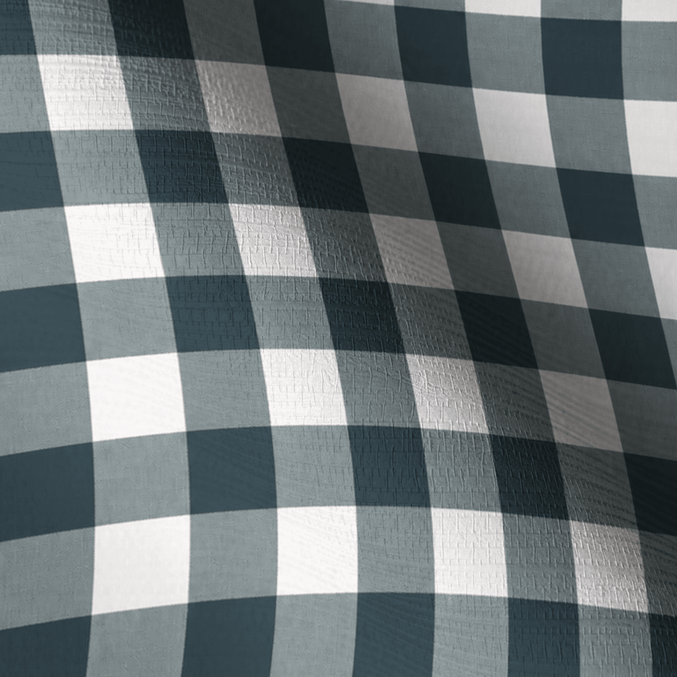 Pearl's Haven Teal Gingham Faux Grasscloth Wallpaper - Lemon Park