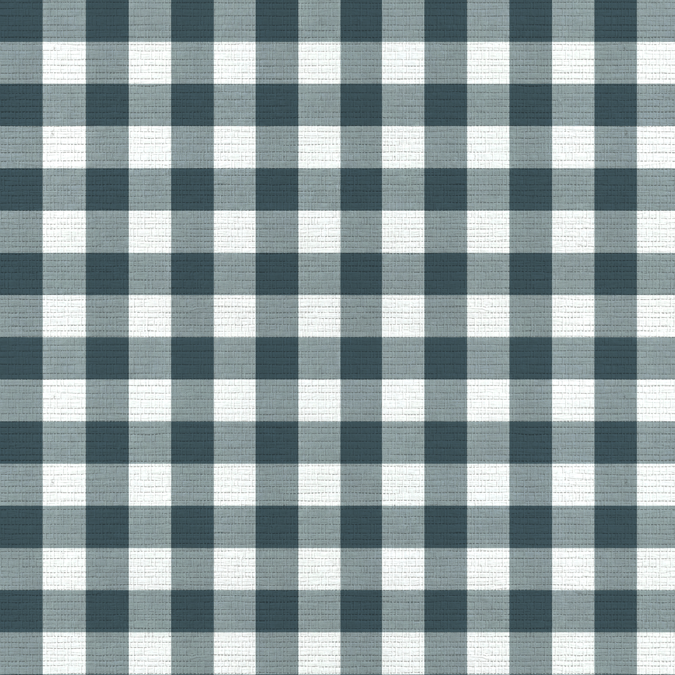 Pearl's Haven Teal Gingham Faux Grasscloth Wallpaper - Lemon Park