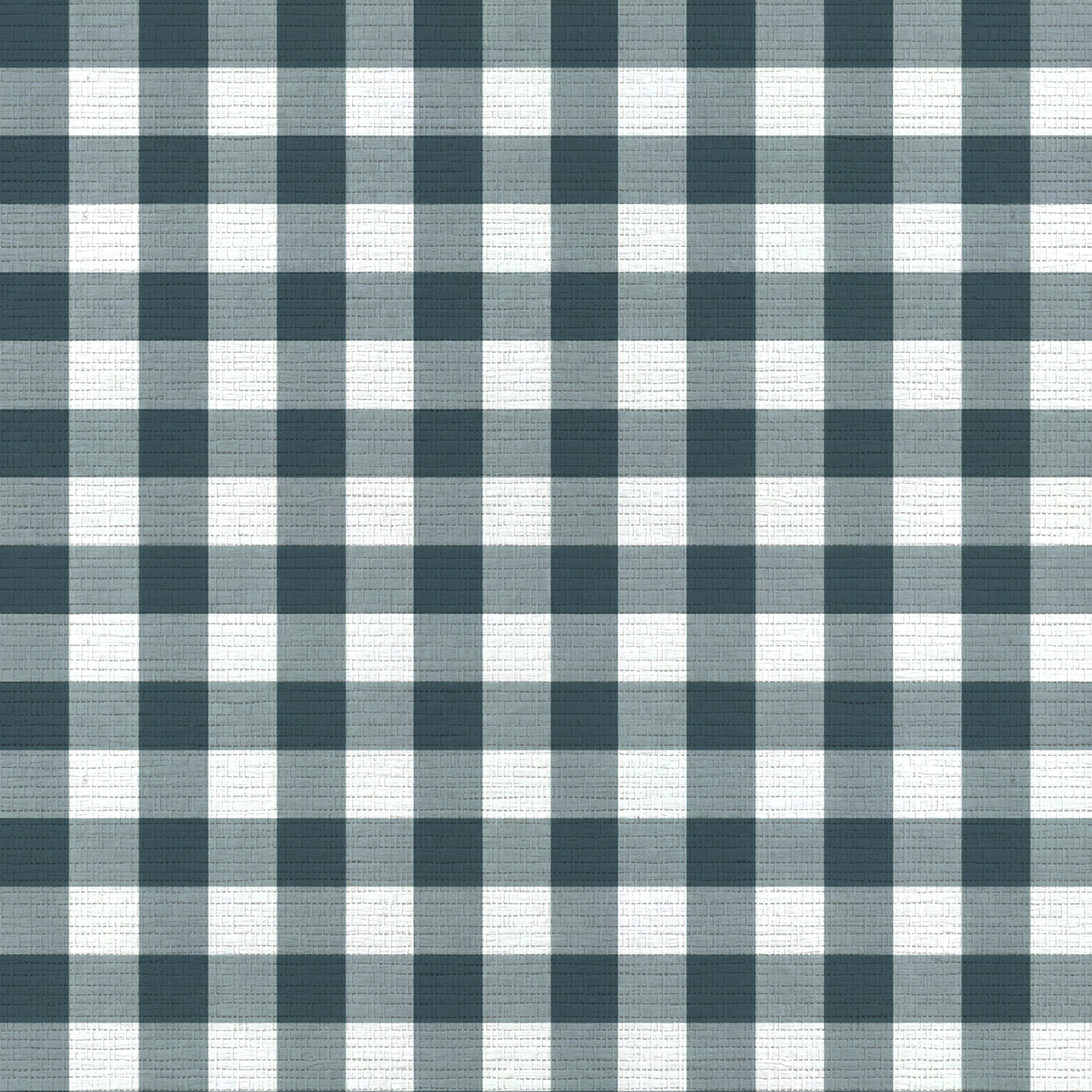 Pearl's Haven Teal Gingham Faux Grasscloth Wallpaper