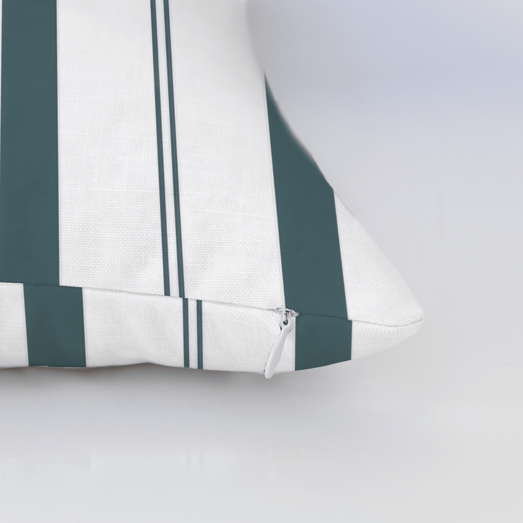 Pearl's Haven Teal Stripes Throw Pillow - Lemon Park