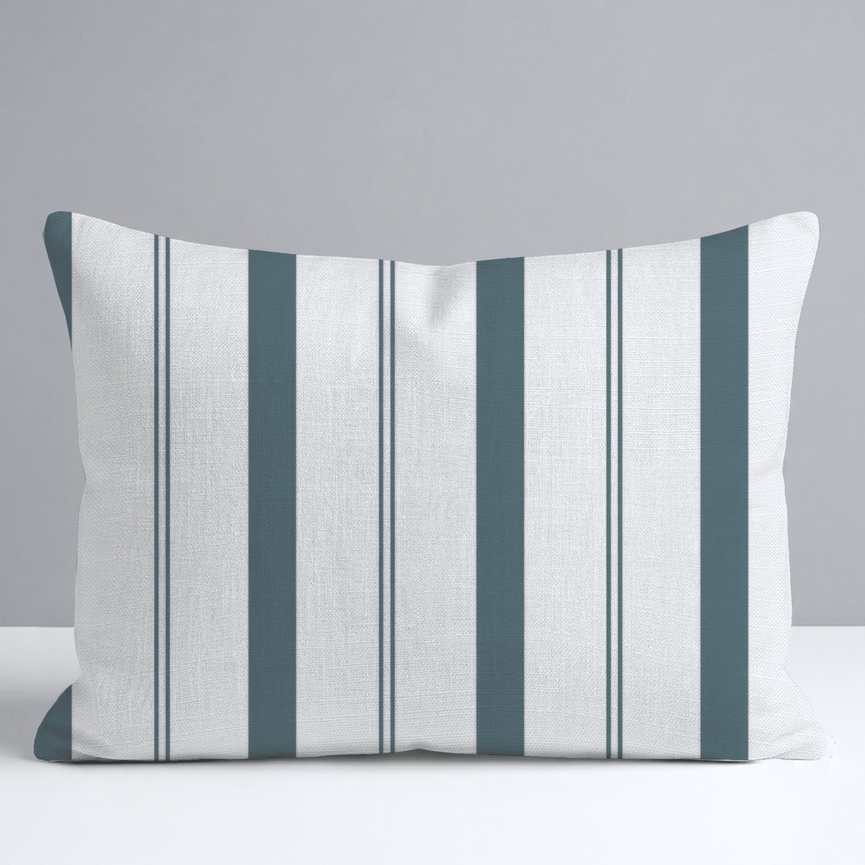 Pearl's Haven Teal Stripes Throw Pillow - Lemon Park