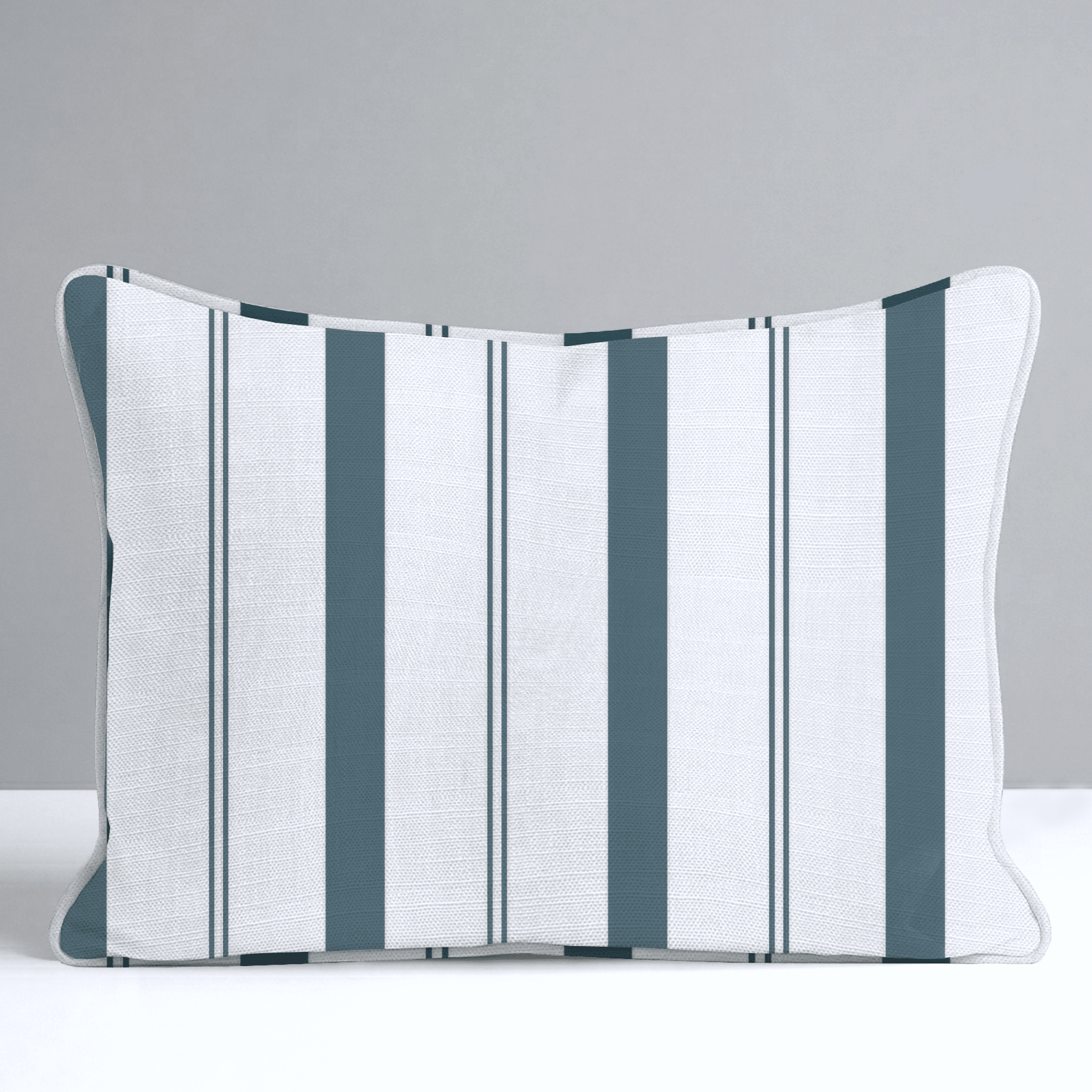 Pearl's Haven Teal Stripes Throw Pillow - Lemon Park