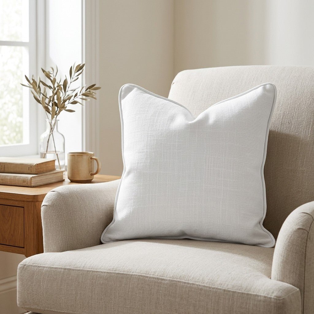 Pearl's Haven White Throw Pillow - Lemon Park