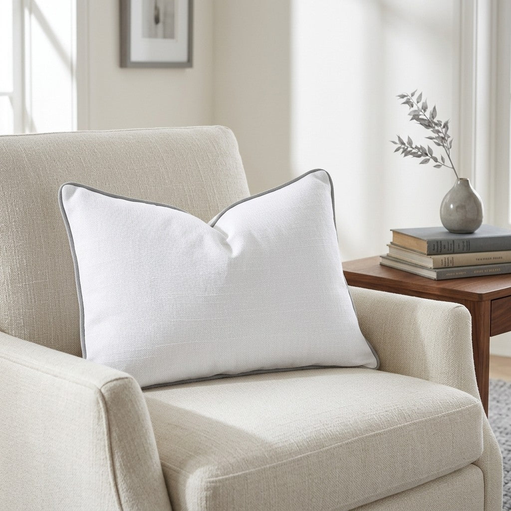 Pearl's Haven White Throw Pillow - Lemon Park