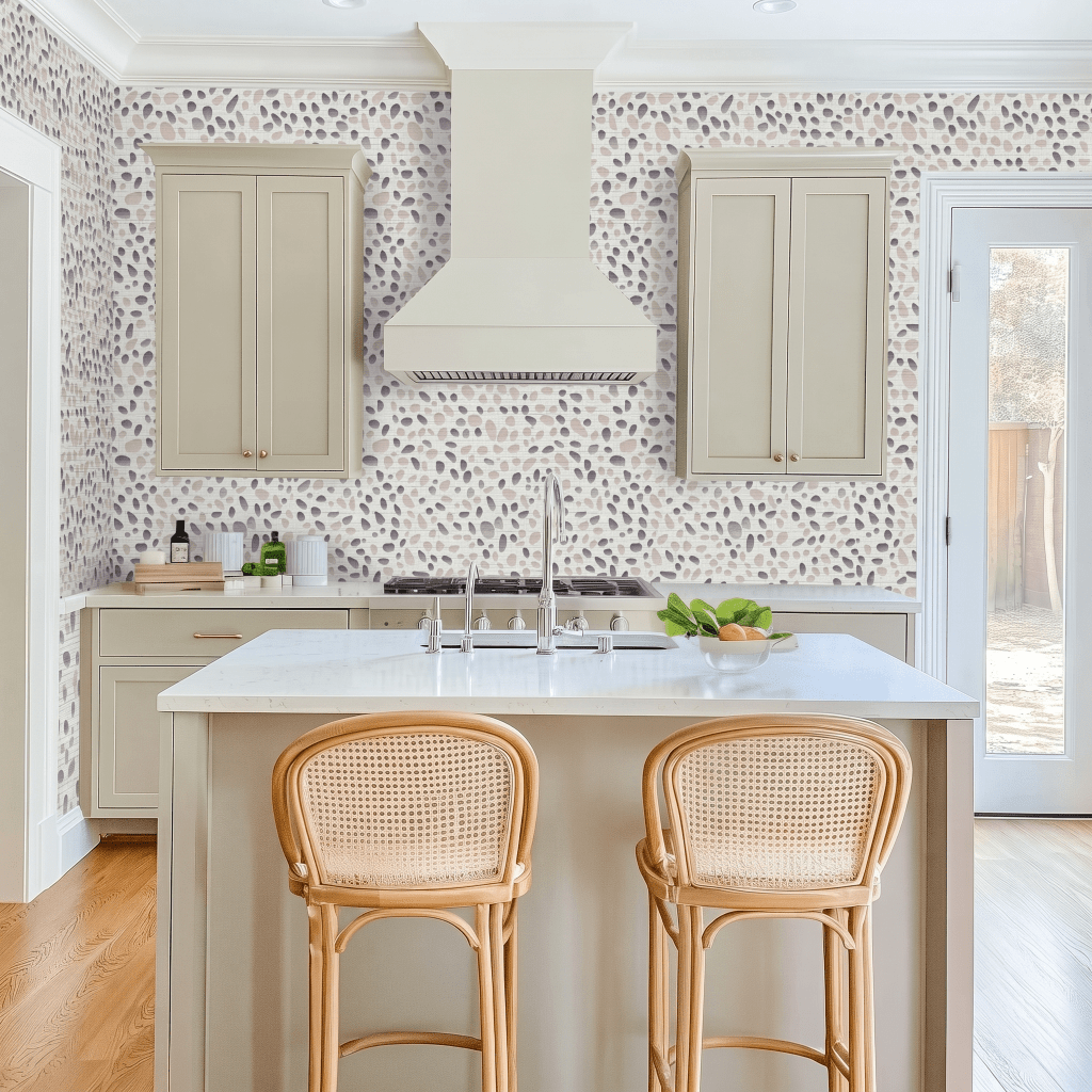 Pebbles Faux Grasscloth Wallpaper - Lemon Park