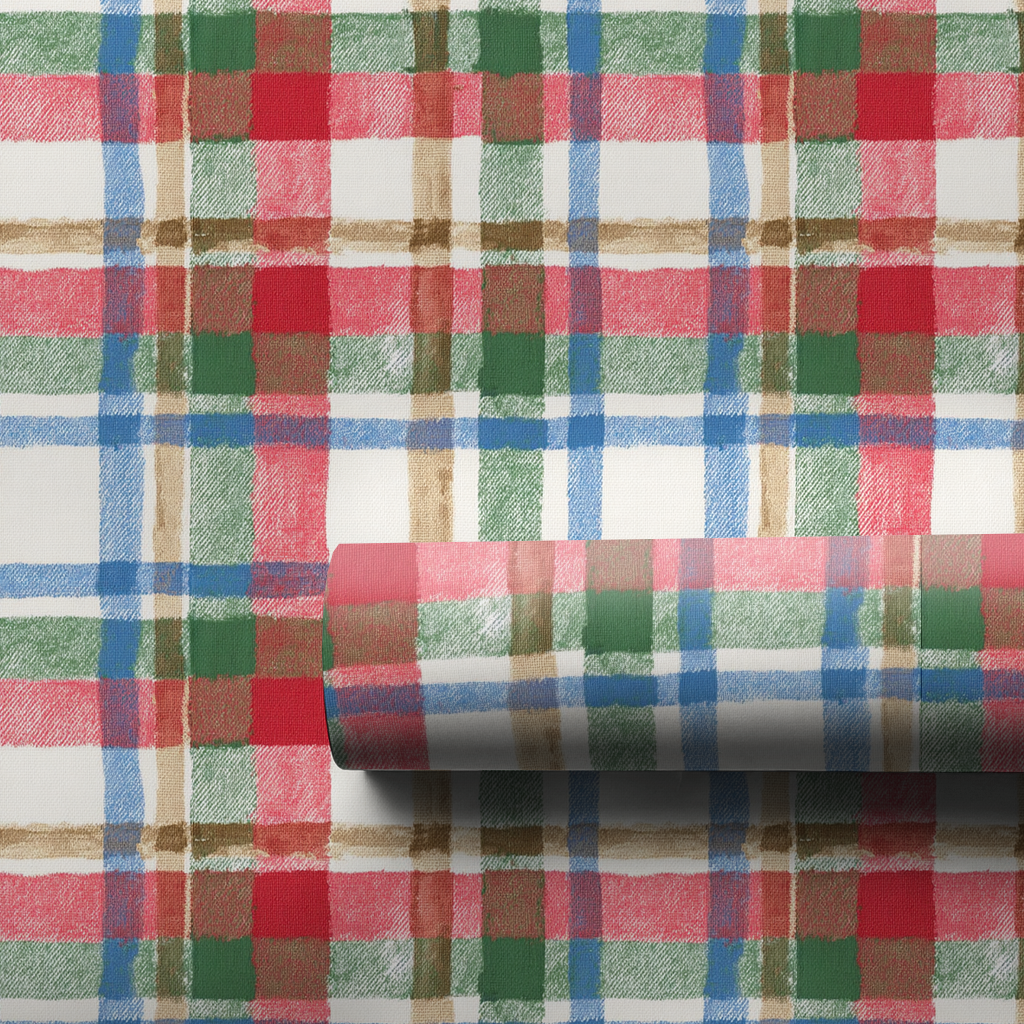 Pembroke Plaid - Wrapping Paper - Lemon Park