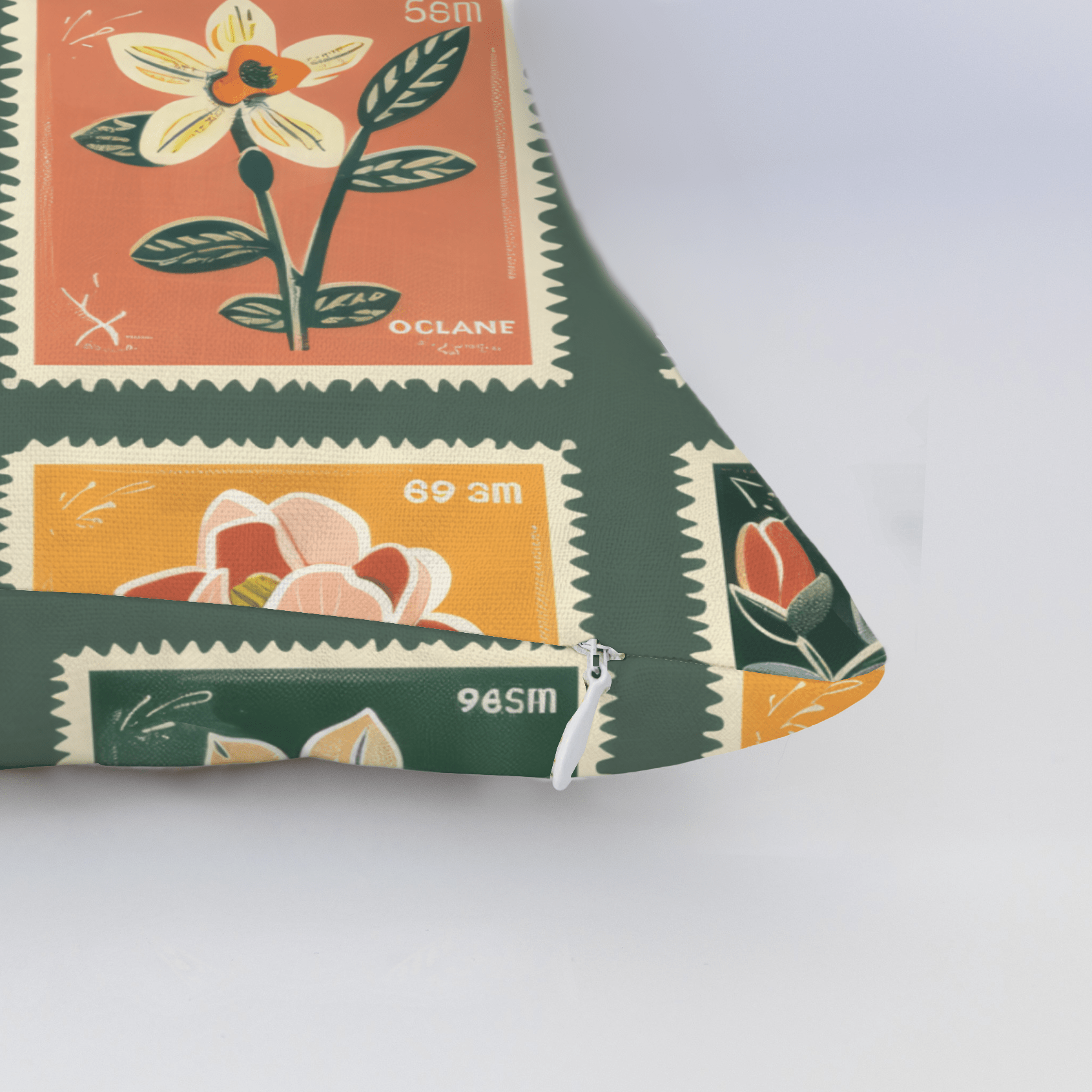 Penelope's Postage Throw Pillow - Lemon Park