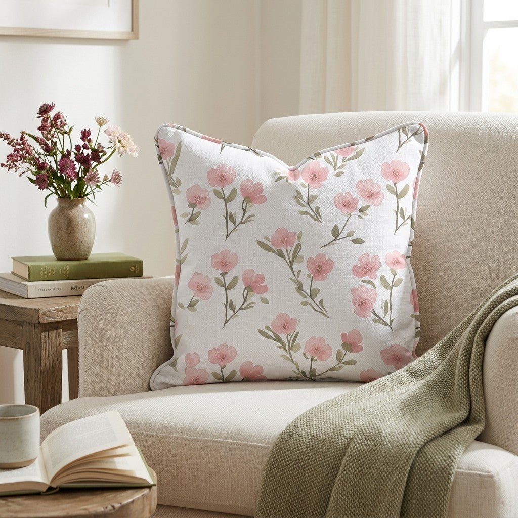 Petal Blush Throw Pillow - Lemon Park