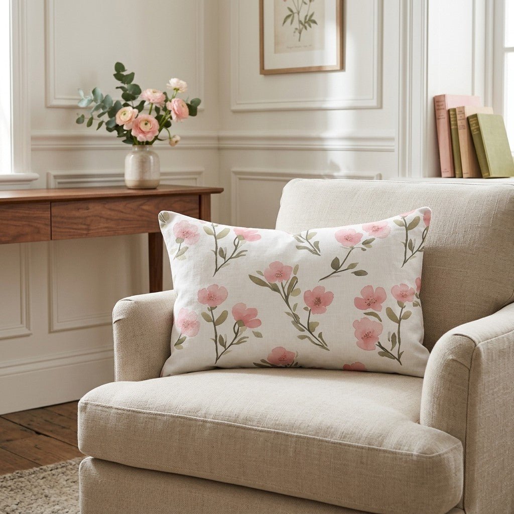 Petal Blush Throw Pillow - Lemon Park