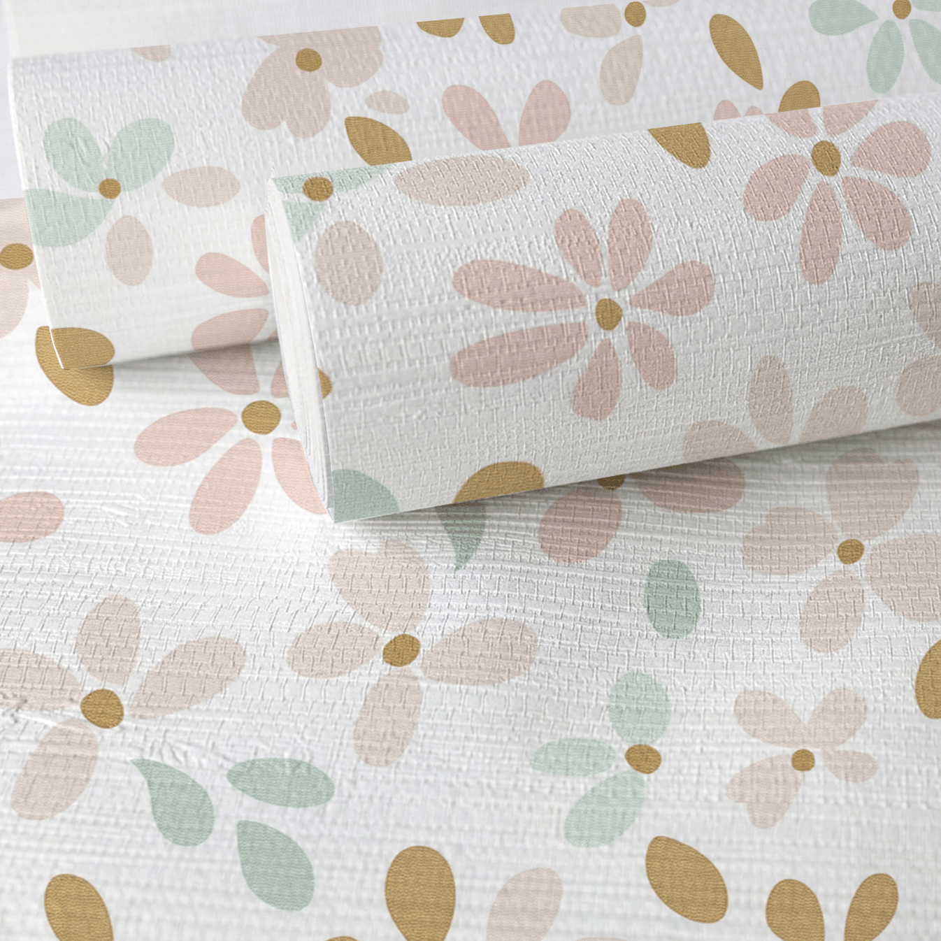 Petal Dots Faux Grasscloth Wallpaper - Lemon Park