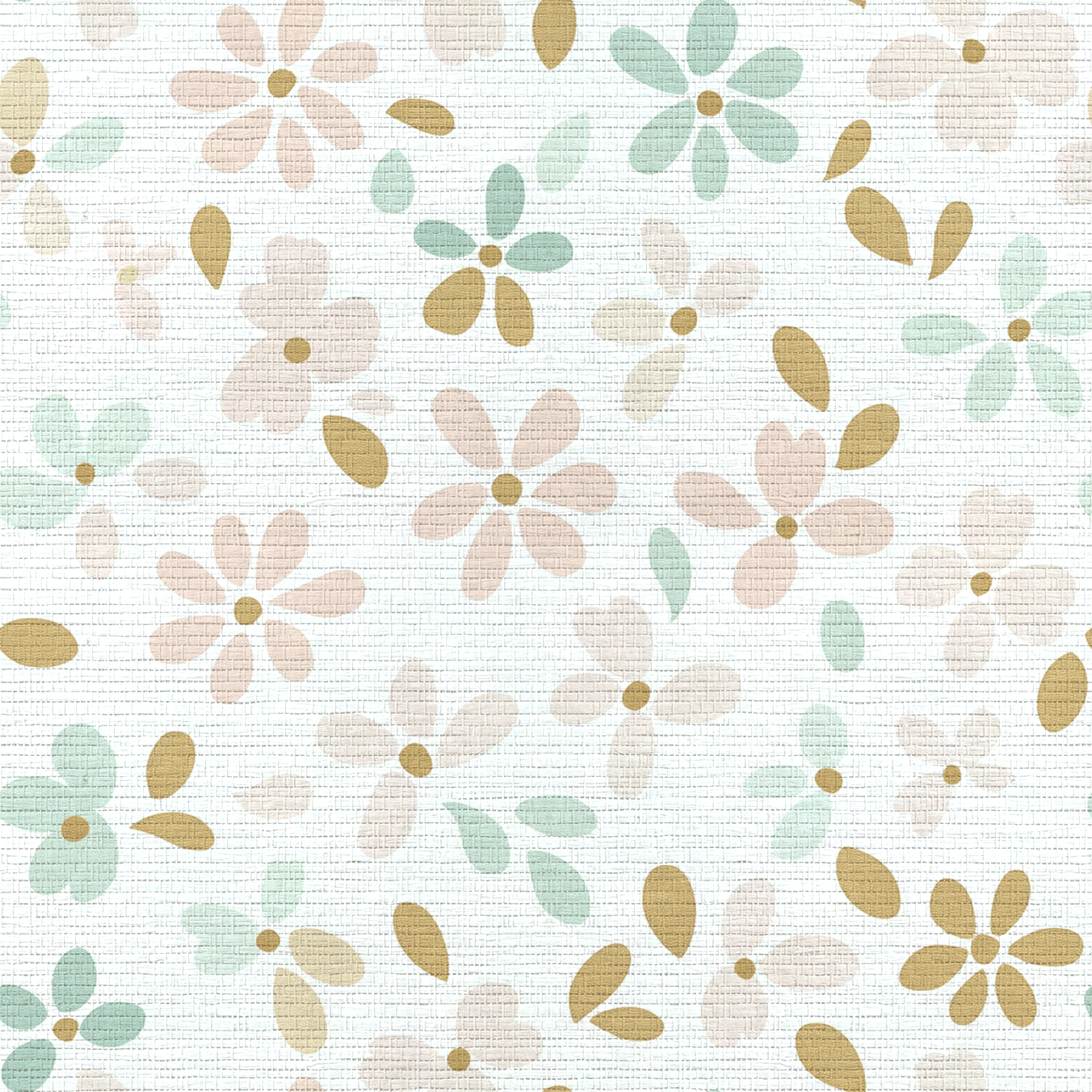 Petal Dots Faux Grasscloth Wallpaper - Lemon Park