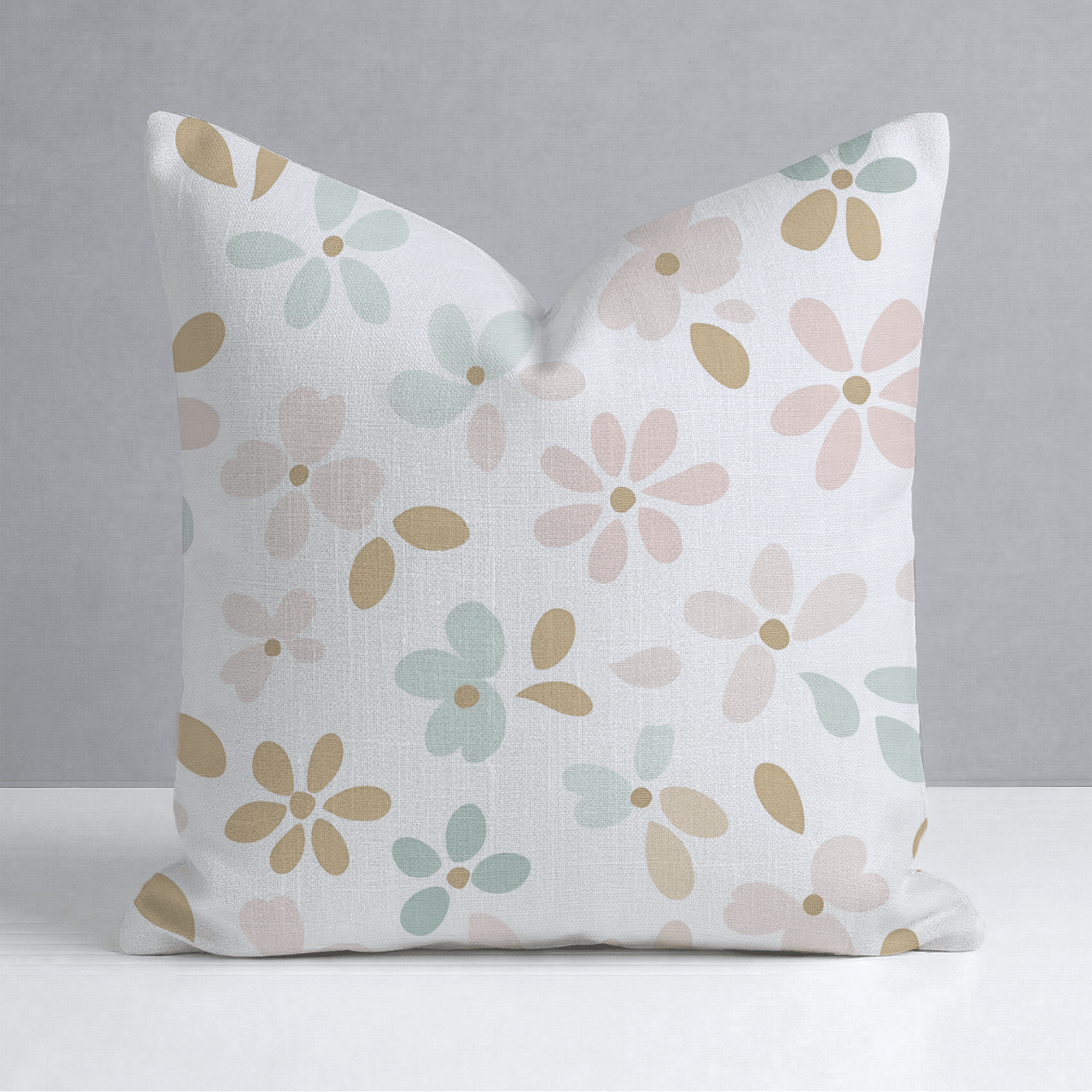 Petal Dots Throw Pillow - Lemon Park
