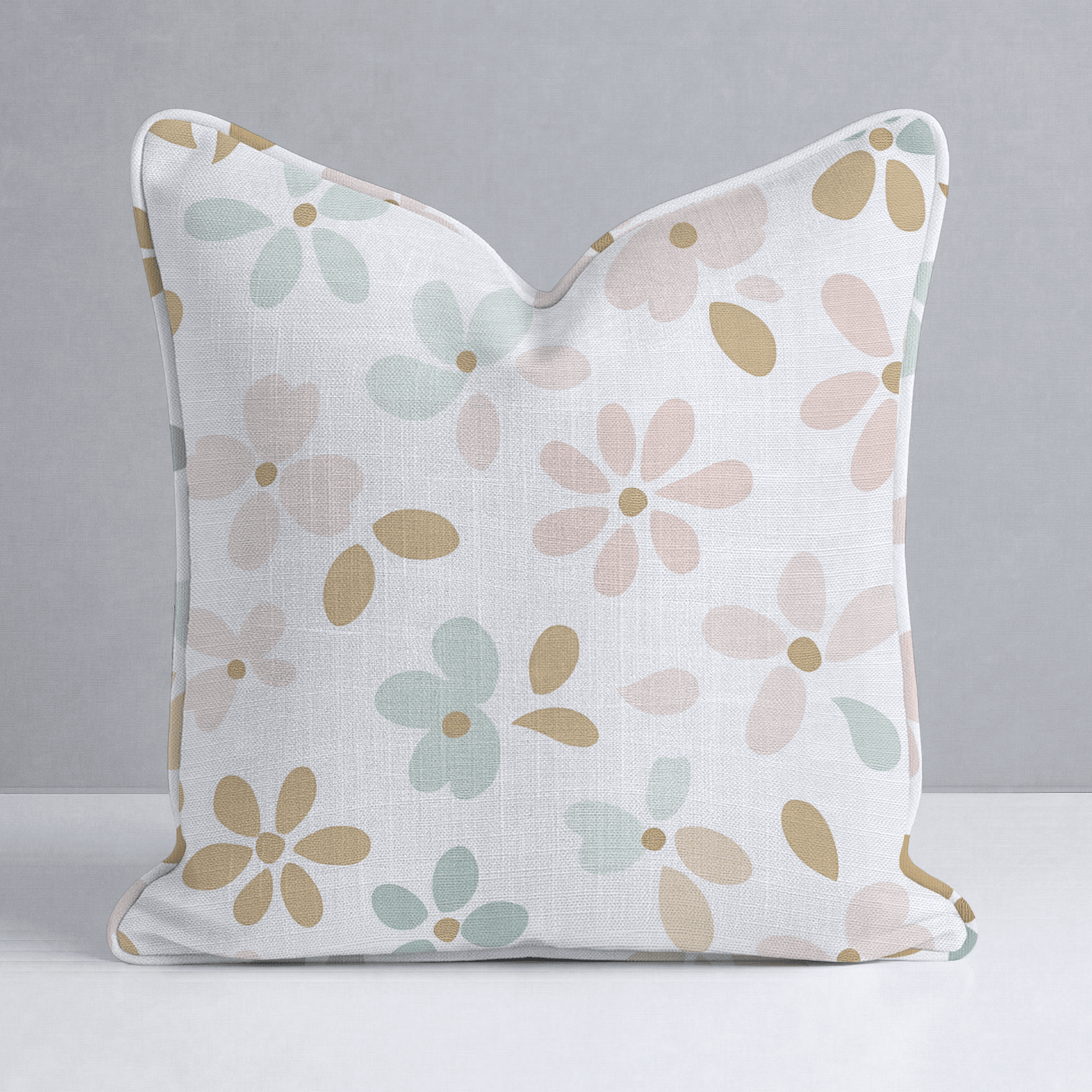 Petal Dots Throw Pillow - Lemon Park