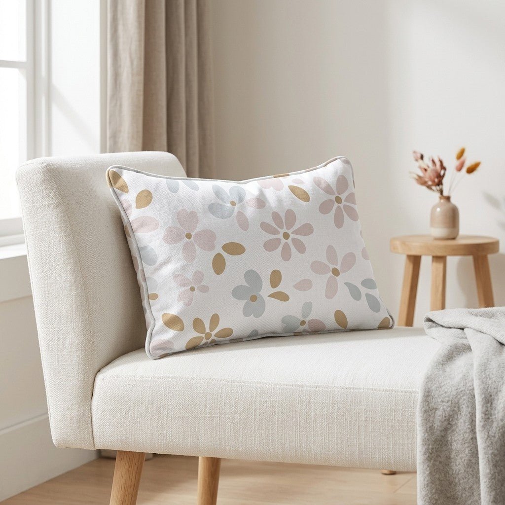 Petal Dots Throw Pillow - Lemon Park