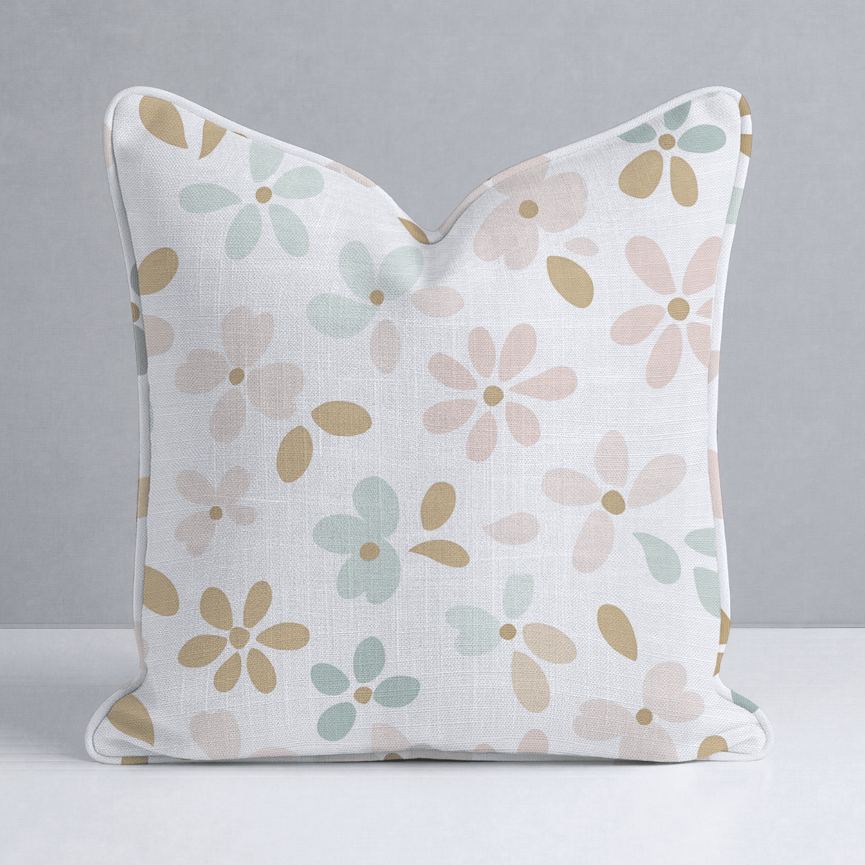 Petal Dots Throw Pillow - Lemon Park
