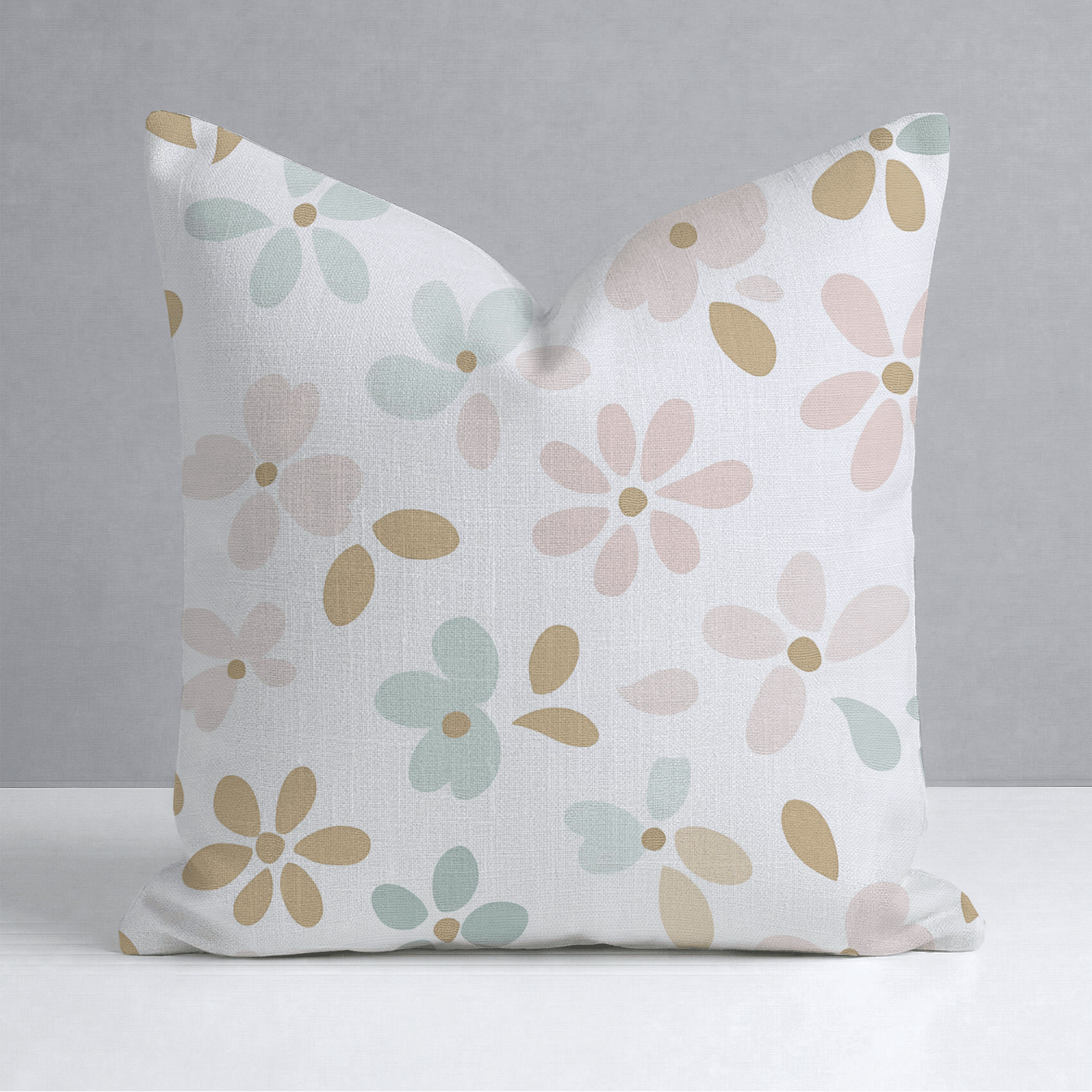 Petal Dots Throw Pillow - Lemon Park
