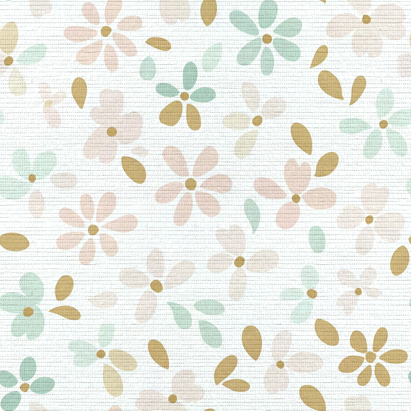 Petal Dots Faux Grasscloth Wallpaper