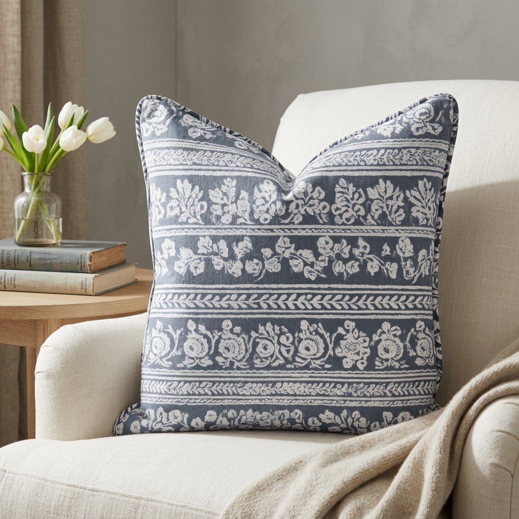 Petal Glen Throw Pillow - Lemon Park