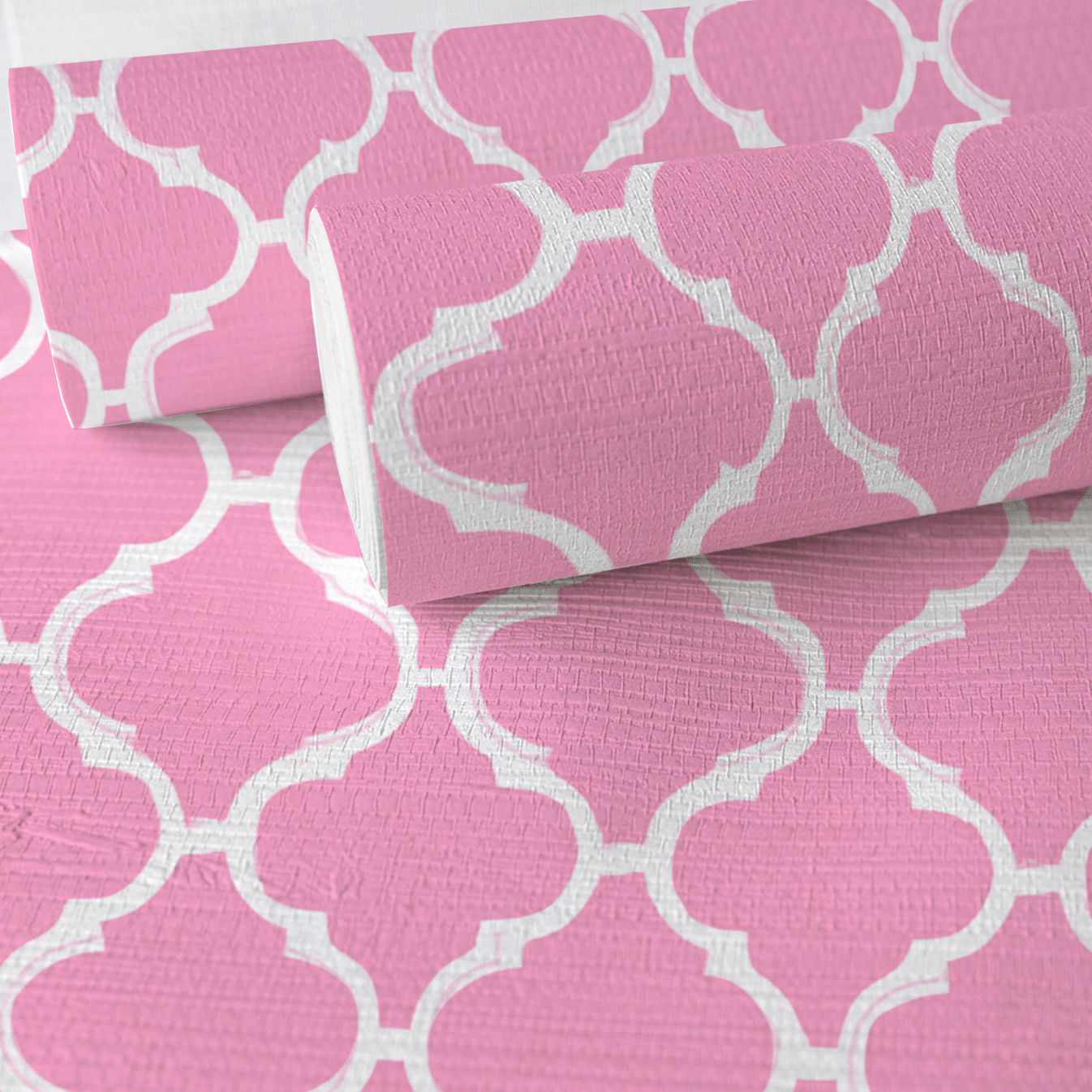 Petal Lattice Faux Grasscloth Wallpaper - Lemon Park